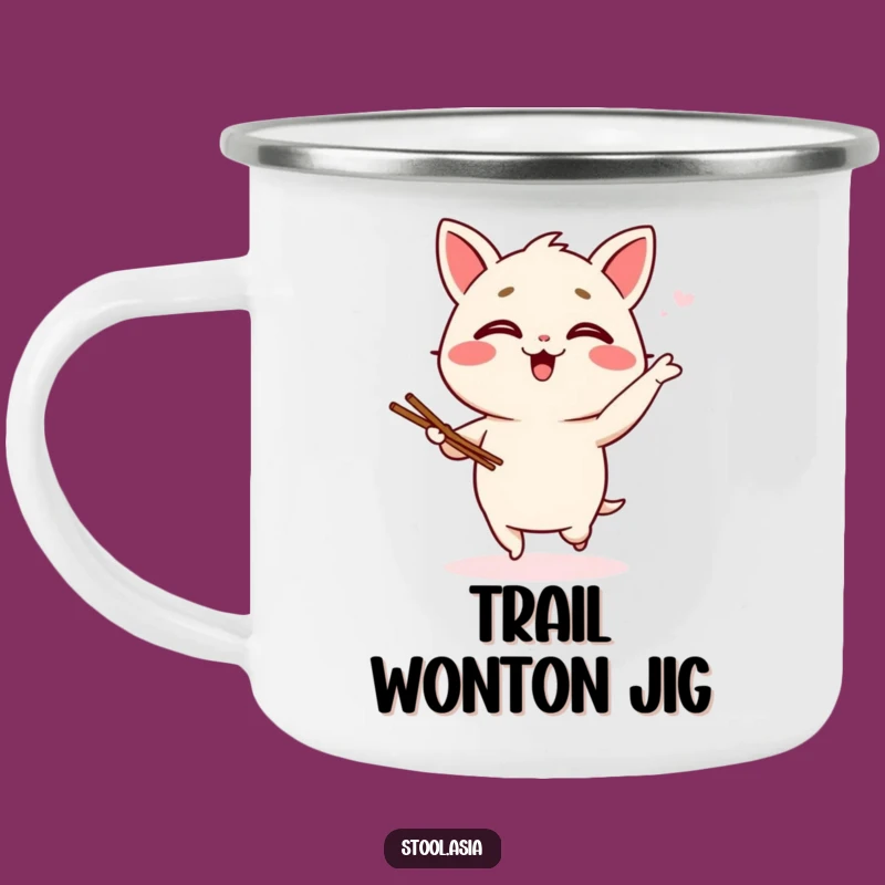Funny Wonton Jig Camping Mug: Adventure Fuelled by Dumpling Laughter
