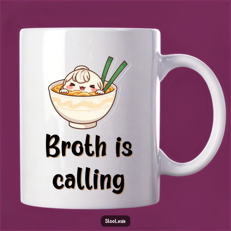 Funny Noodle Bowl Mug - Whimsical Foodie Gift for Ramen Lovers