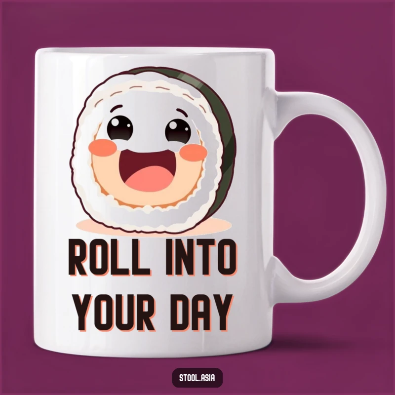 Funny Sushi Roll Enthusiast Mug: Joyful and Hilarious Foodie Gift Idea