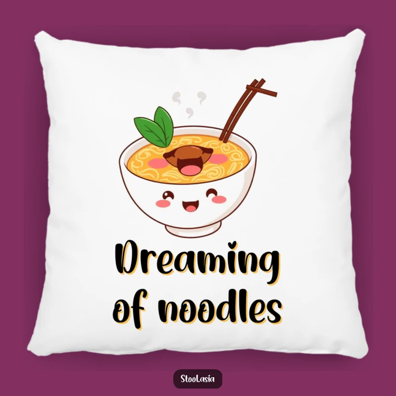 Funny Ramen Bowl Bounce Pillow: Cozy and Hilarious Comfort Accent