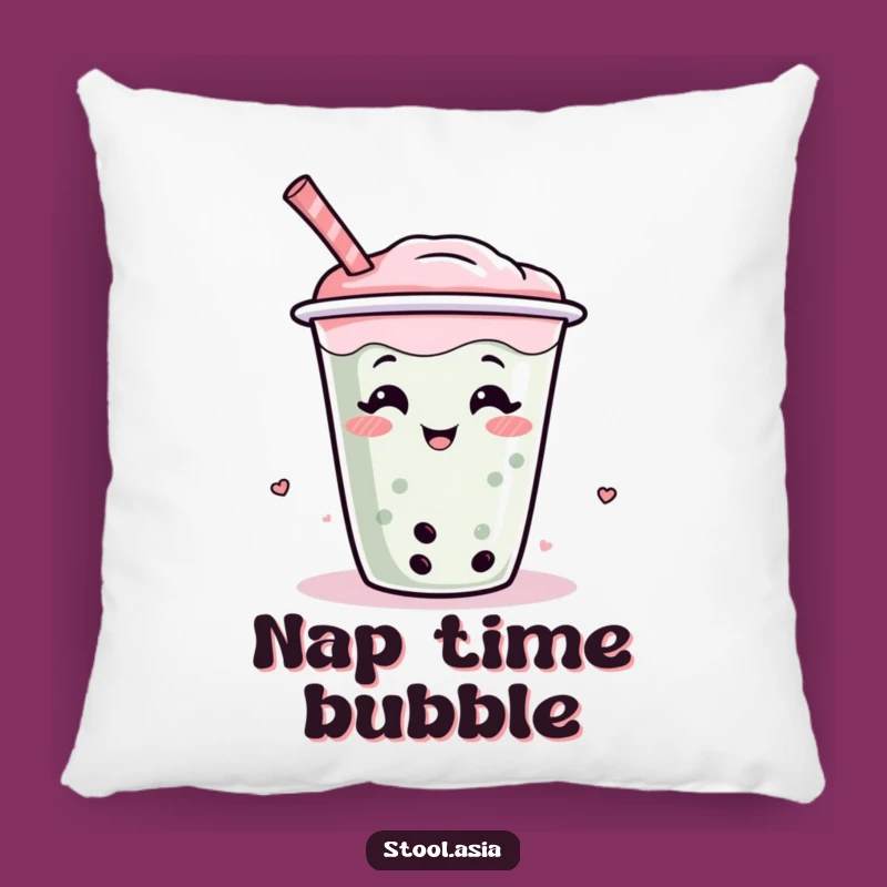 Funny Boba Tea Pillow - Wiggling Cup Cushion, Hilarious Cartoon Comfort Gift