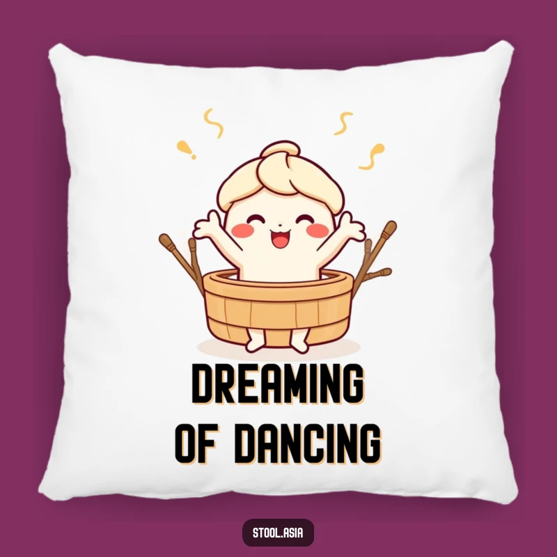 Funny Dim Sum Pillow - Cozy Cute Foodie Decor Accent
