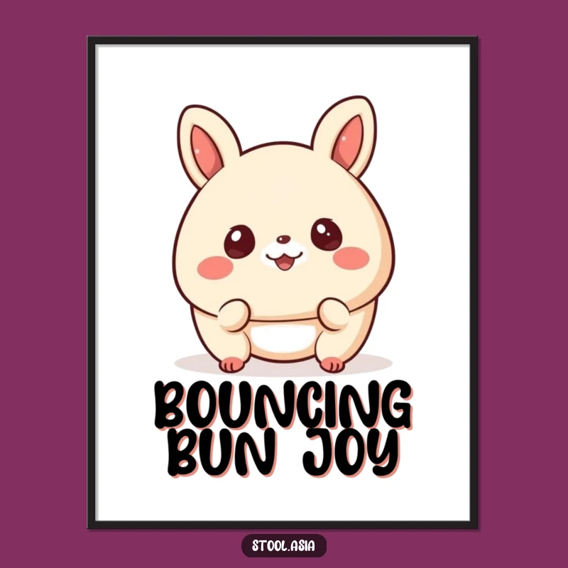 Funny Bao Bun Bounce Digital Art: Instant Download for Cheerful Decor
