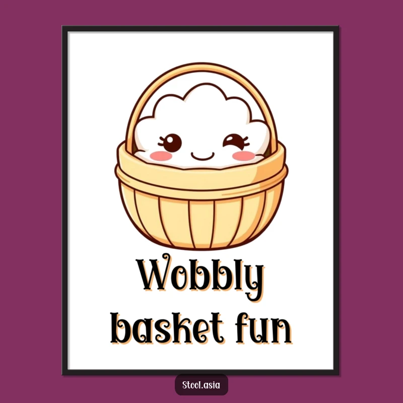 Funny Dim Sum Wobble Digital Art: Instant Download for Playful Decor