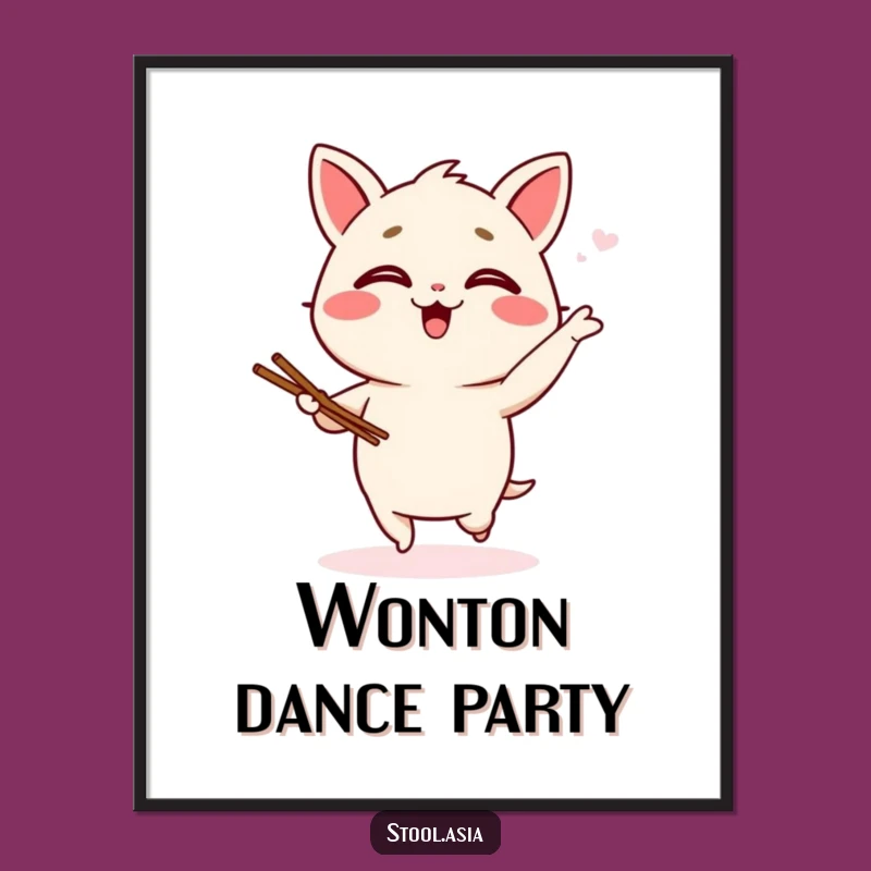 Funny Wonton Jig Digital Art: Instant Dumpling Joy for Your Walls