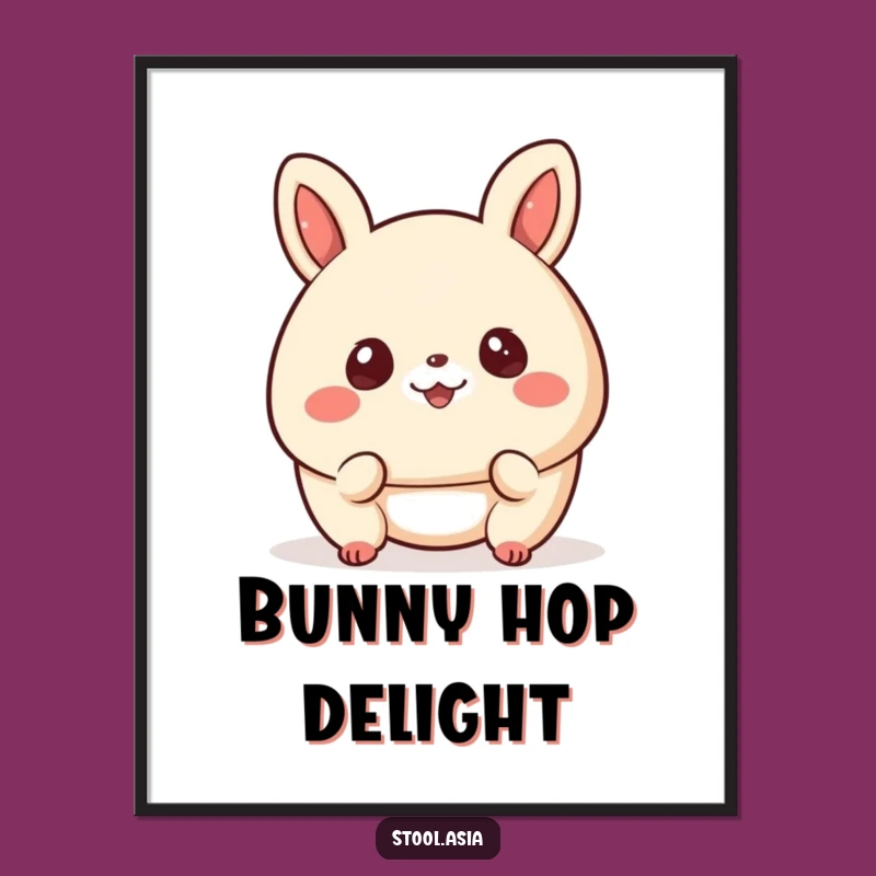 Funny Bao Bun Bouncing Poster: Joyful Wall Art for Food Lovers