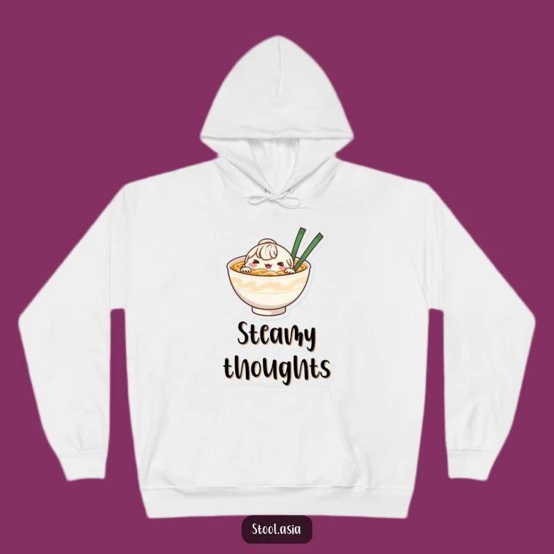 Funny Noodle Bowl Hoodie - Cozy Foodie Apparel with Whimsical Design