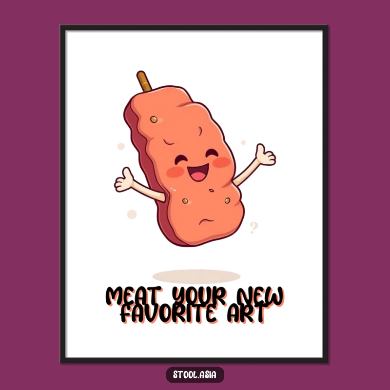 Funny Free Printable Wall Art: Grilled Skewer Flamboyance, Humorous Downloadable Decor