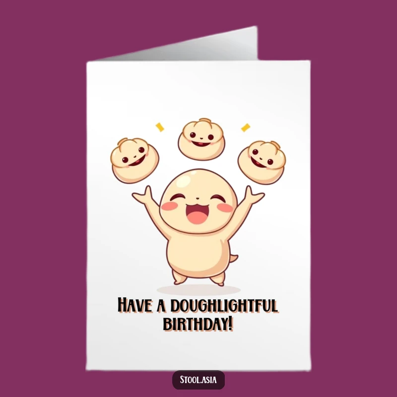Free Printable Dumpling Birthday Card: Joyful Juggling Fun, Downloadable Gift!