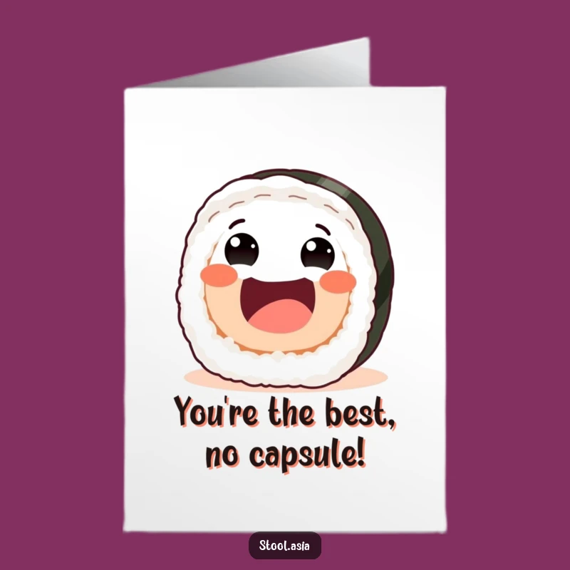 Free Printable Congratulations Card: Rolling Sushi Success - Humorous Downloadable Achievement Gift