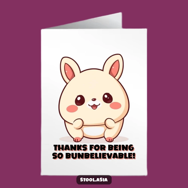 Free Printable Thank You Card: Bouncing Bao Bun Thanks - Funny Downloadable Sweet Gift