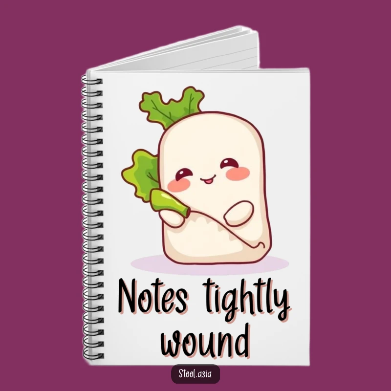 Funny Spring Roll Notebook - Cute Foodie Journal for Recipes & Notes